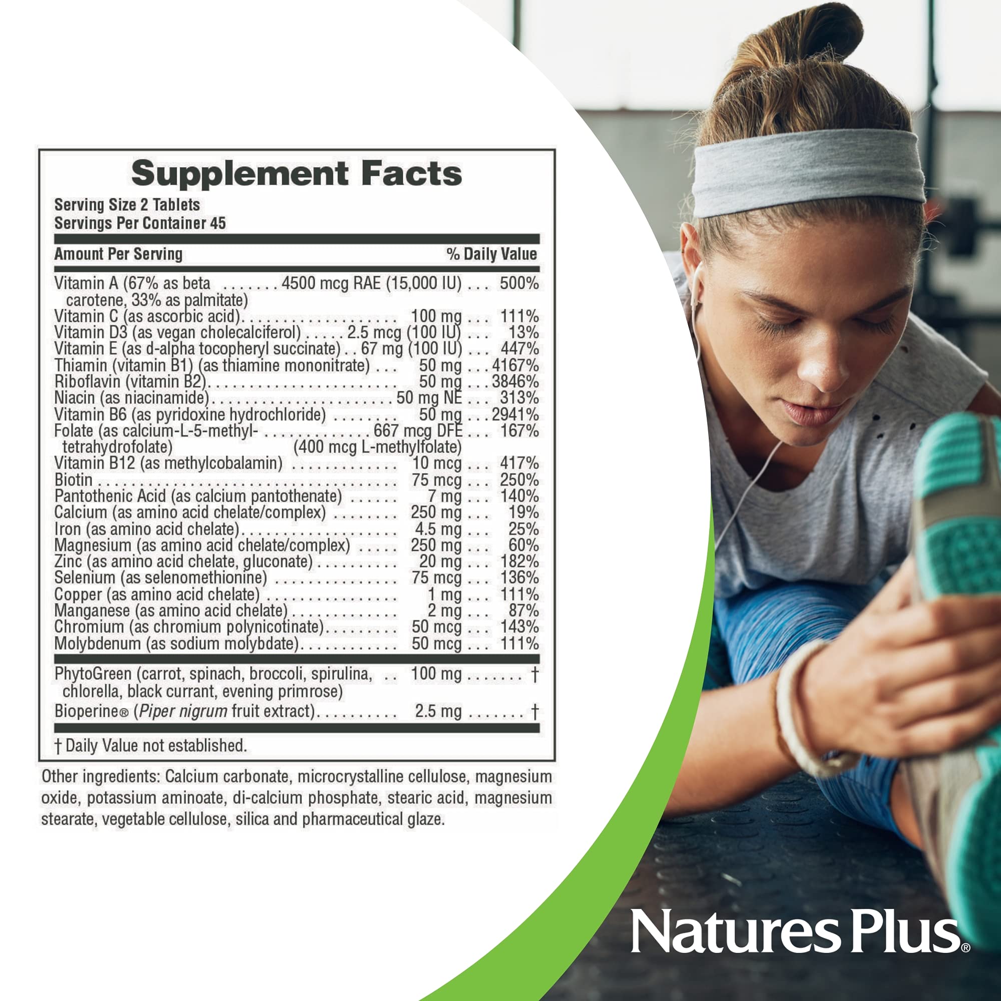 NaturesPlus Power Teen Multivitamin 150g serving size
