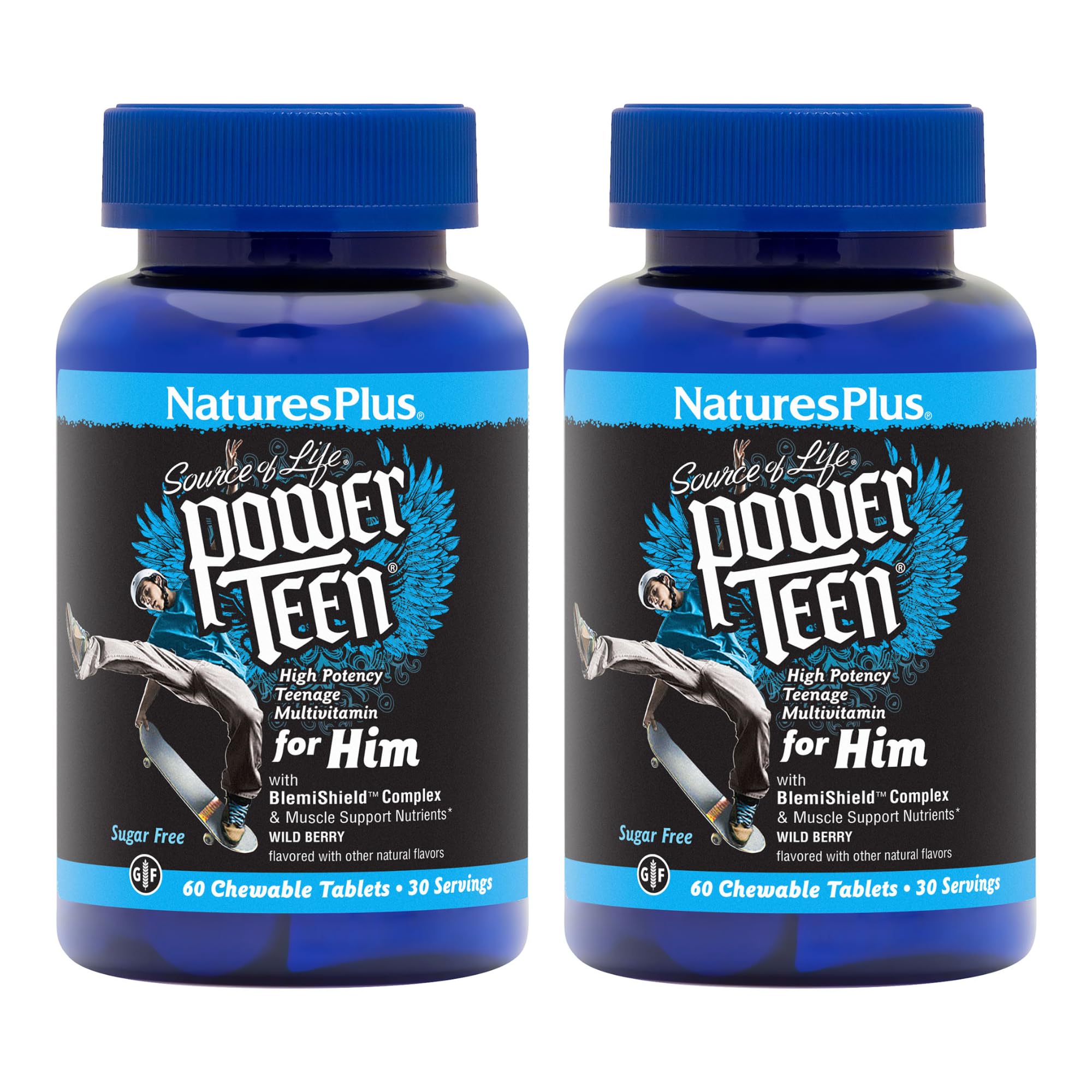 NaturesPlus Power Teen Multivitamins 349g front view
