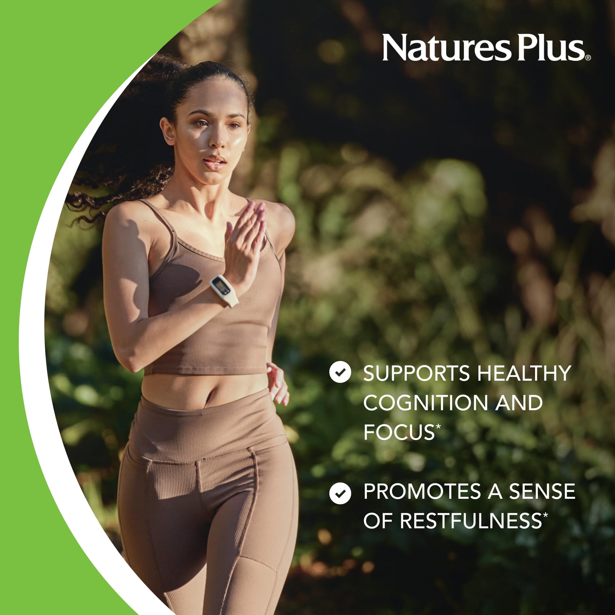 NaturesPlus PRO L-Theanine 200mg Capsules bottle with label
