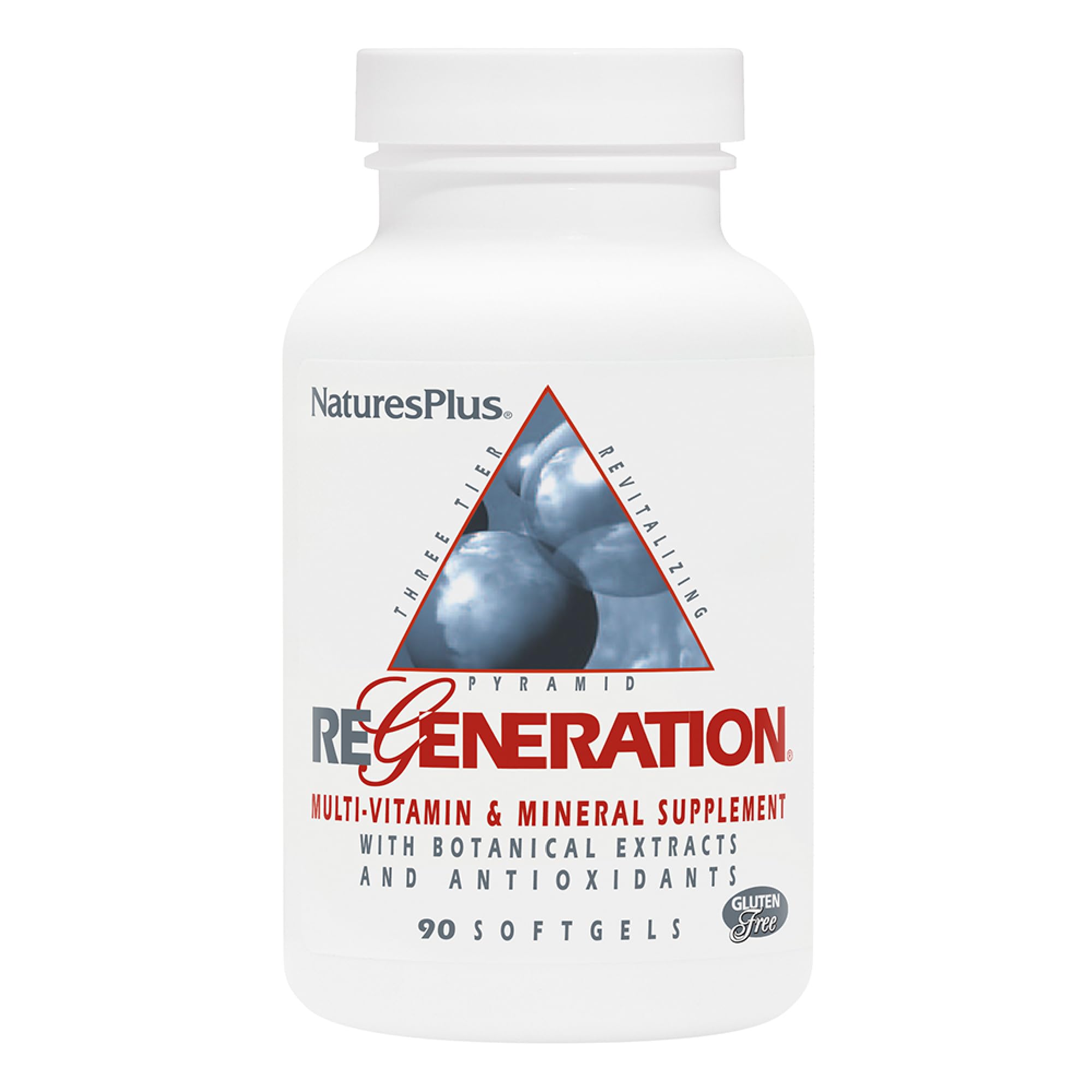 NaturesPlus Regeneration multivitamin softgels front view