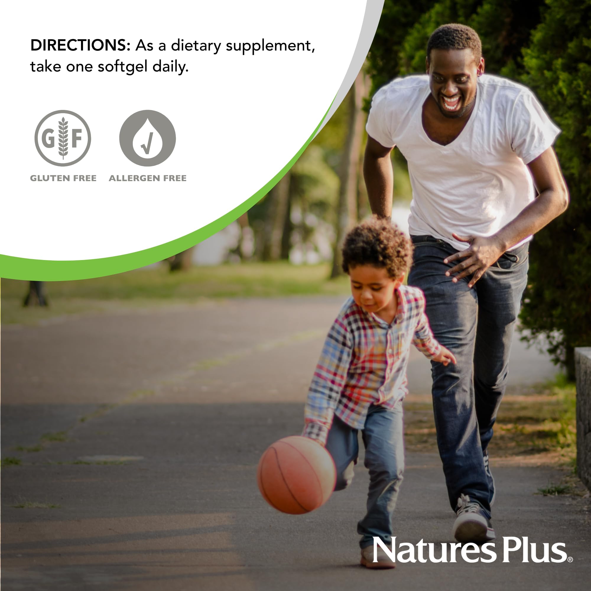 NaturesPlus Shot-O-B12 Liquid Vitamin B12 lifestyle scene with glass