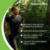 NaturesPlus Shot-O-B12 Vitamin B12 supplement tablet close-up