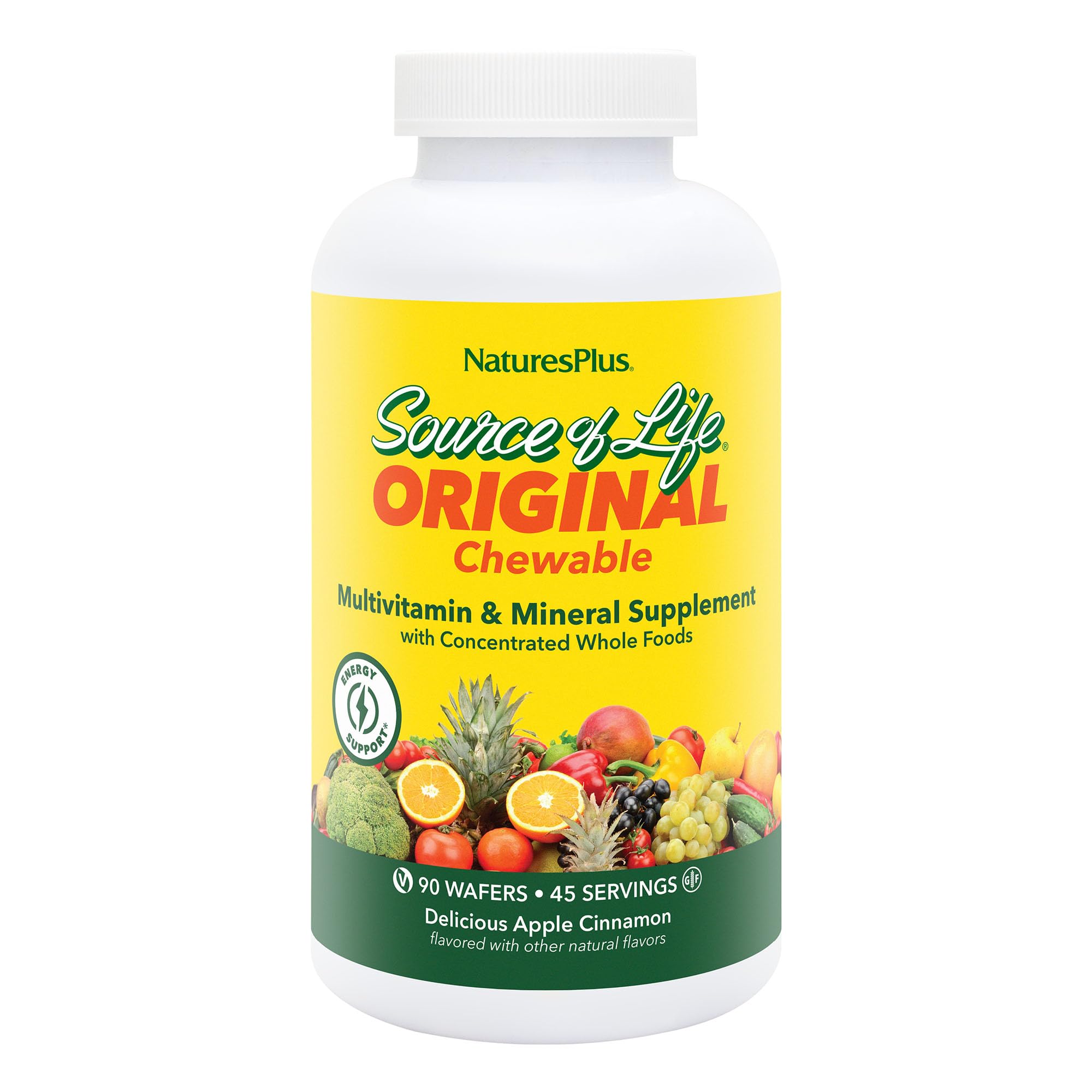 NaturesPlus Source of Life Adult’s Chewable Multivitamin front view