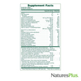NaturesPlus Source of Life Adult’s Chewable Multivitamin ingredients list