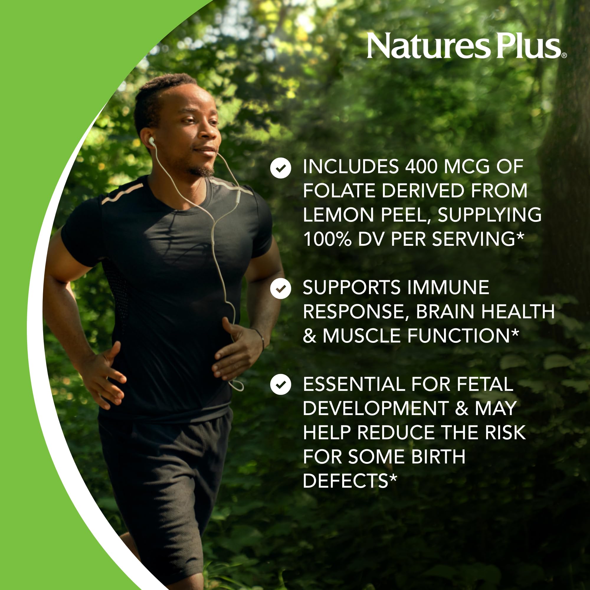 NaturesPlus Source of Life Garden Organic Folate 400 mcg capsule open