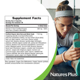 NaturesPlus Source of Life Garden Vitamin C 500mg capsules on a wooden table