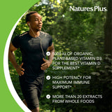NaturesPlus Source of Life Garden Vitamin D3 capsules top view
