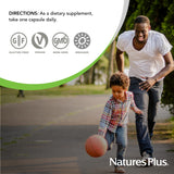 NaturesPlus Source of Life Garden Vitamin K2 capsule bottle with fresh vegetables