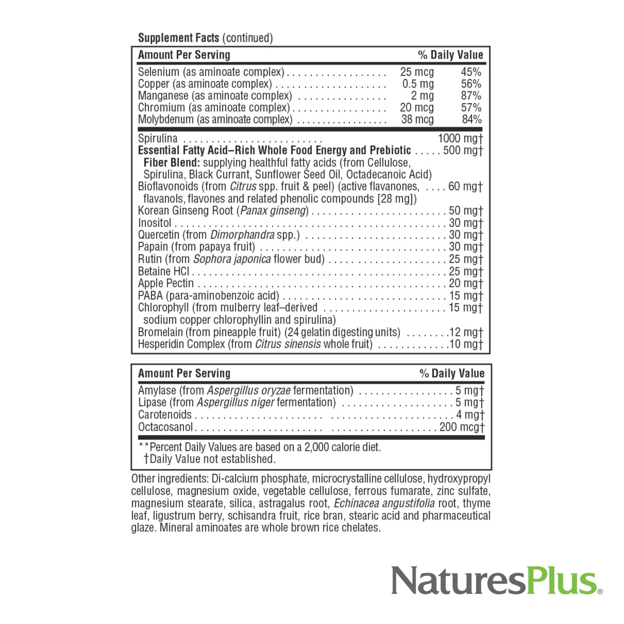 NaturesPlus Source of Life Mini-Tabs with a glass of water