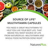 NaturesPlus Source of Life Multivitamin 200g back view