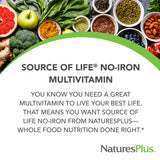 NaturesPlus Source of Life No-Iron Multivitamin 90 Tablets side view