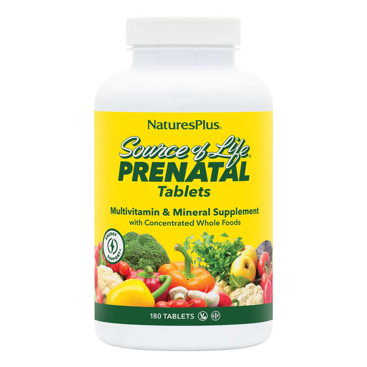 NaturesPlus Source of Life Prenatal Multivitamin front view