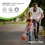 NaturesPlus Source of Life Prenatal Multivitamin on a wooden table