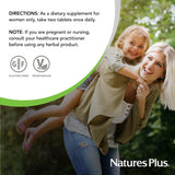 NaturesPlus Source of Life Women’s Multivitamin opened bottle with tablets