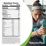 NaturesPlus SPIRU-TEIN nutritional information label