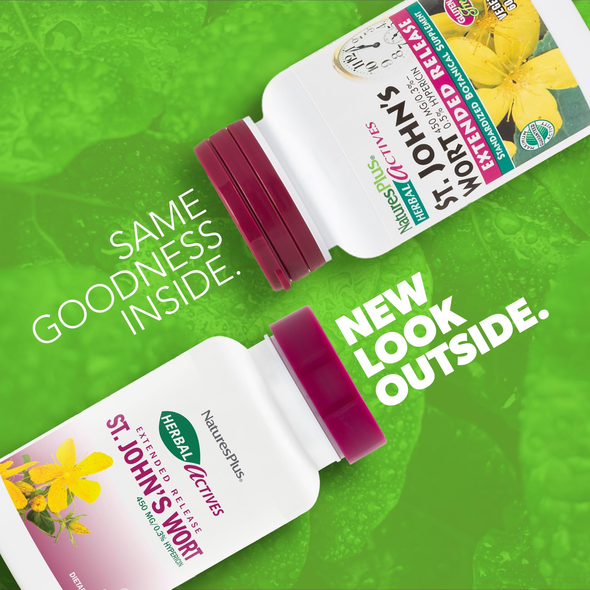 NaturesPlus St. John's Wort Extended-Release Tablets side view