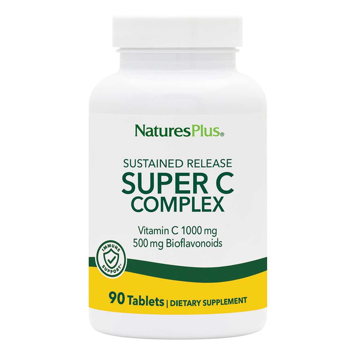 NaturesPlus Super C Complex Vitamin C 1000mg 90 tablets front view