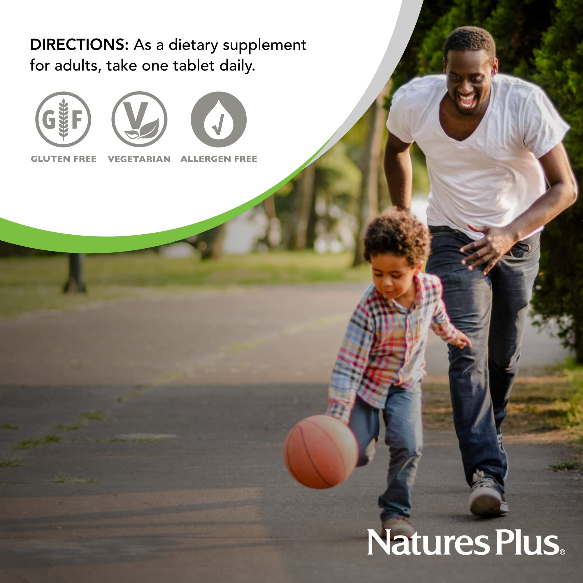 NaturesPlus Super C Complex Vitamin C 1000mg 90 tablets with fresh oranges