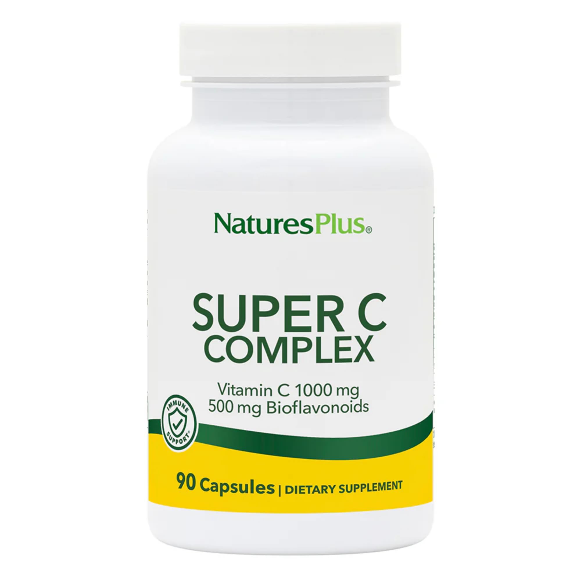 NaturesPlus Super C Complex Vitamin C 1000mg capsule bottle front view