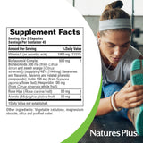 NaturesPlus Super C Complex Vitamin C 1000mg capsule bottle with ingredients list