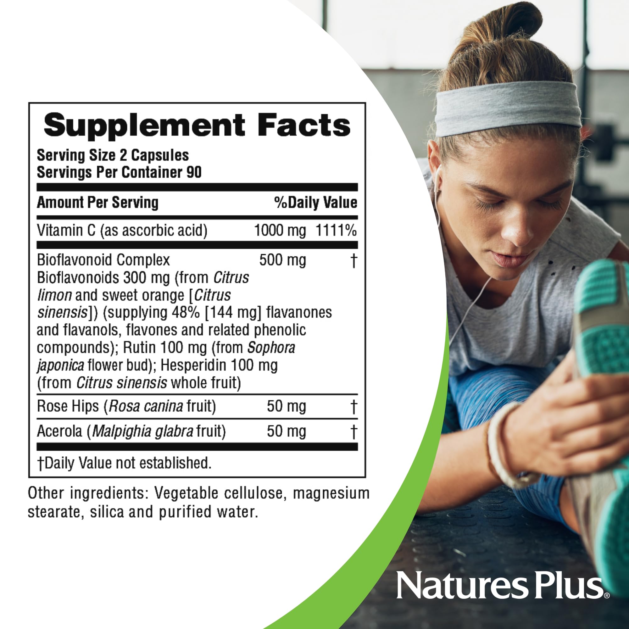NaturesPlus Super C Complex Vitamin C capsules close-up