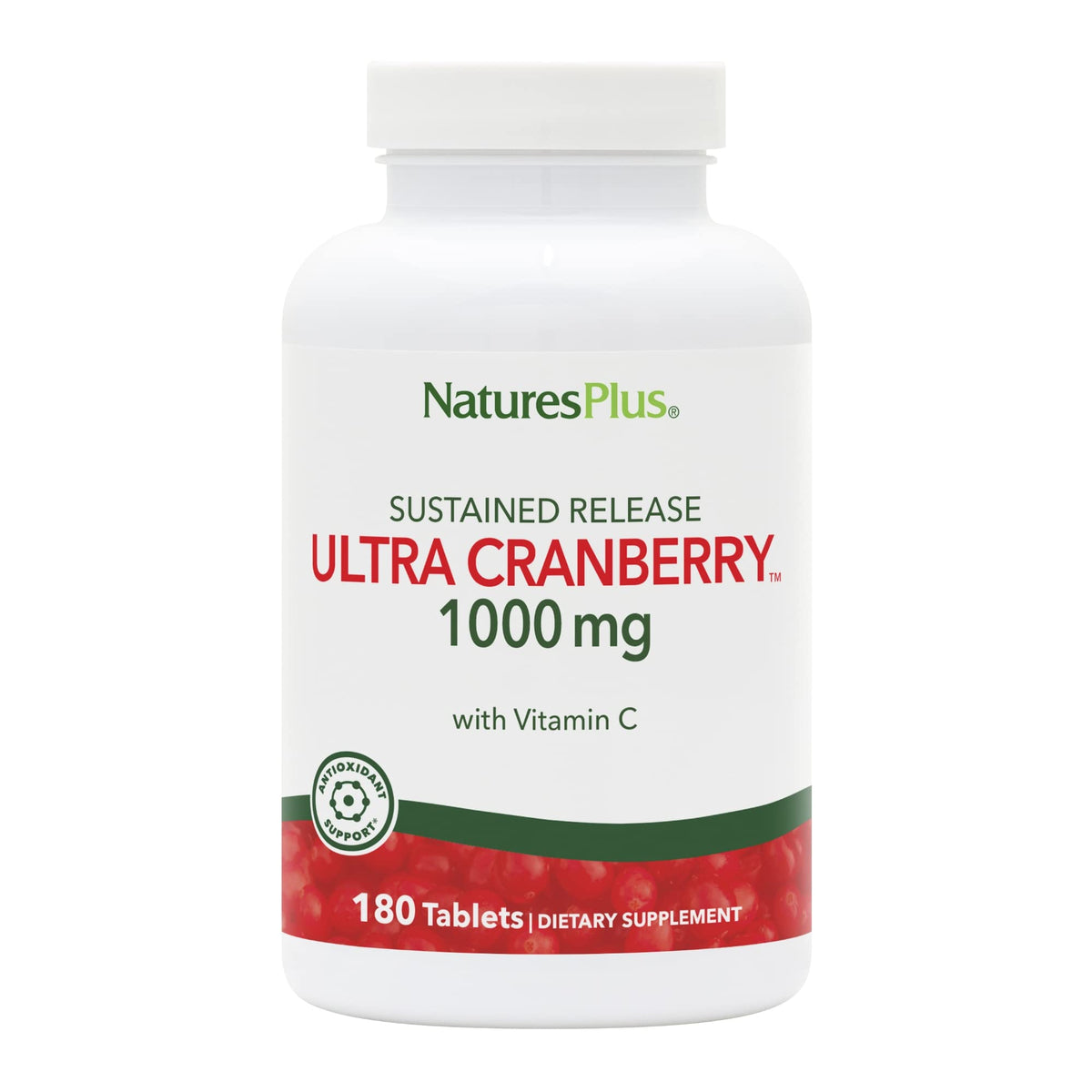 NaturesPlus Ultra Cranberry Supplement 1000 mg front view