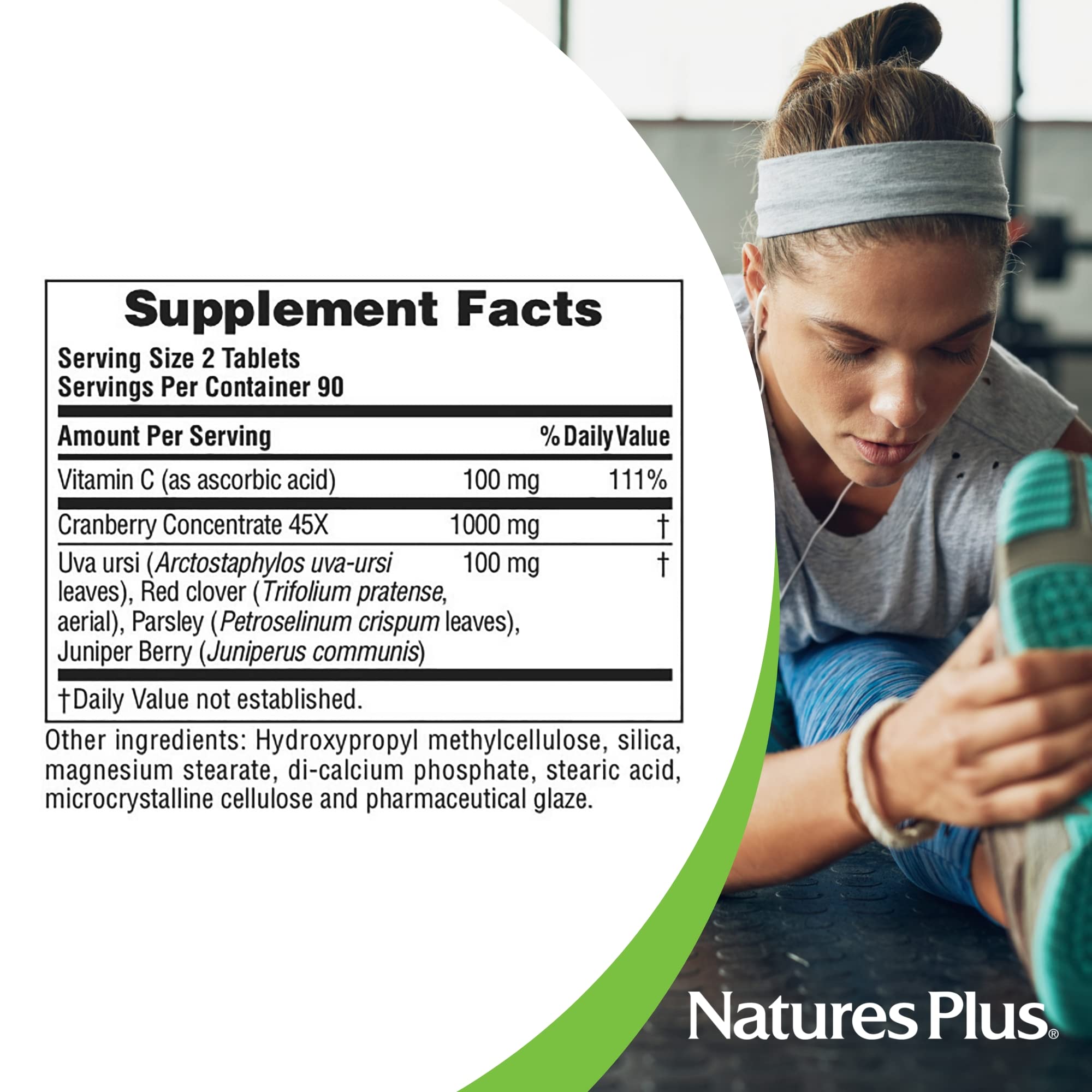 NaturesPlus Ultra Cranberry Supplement 1000 mg with Vitamin C tablets