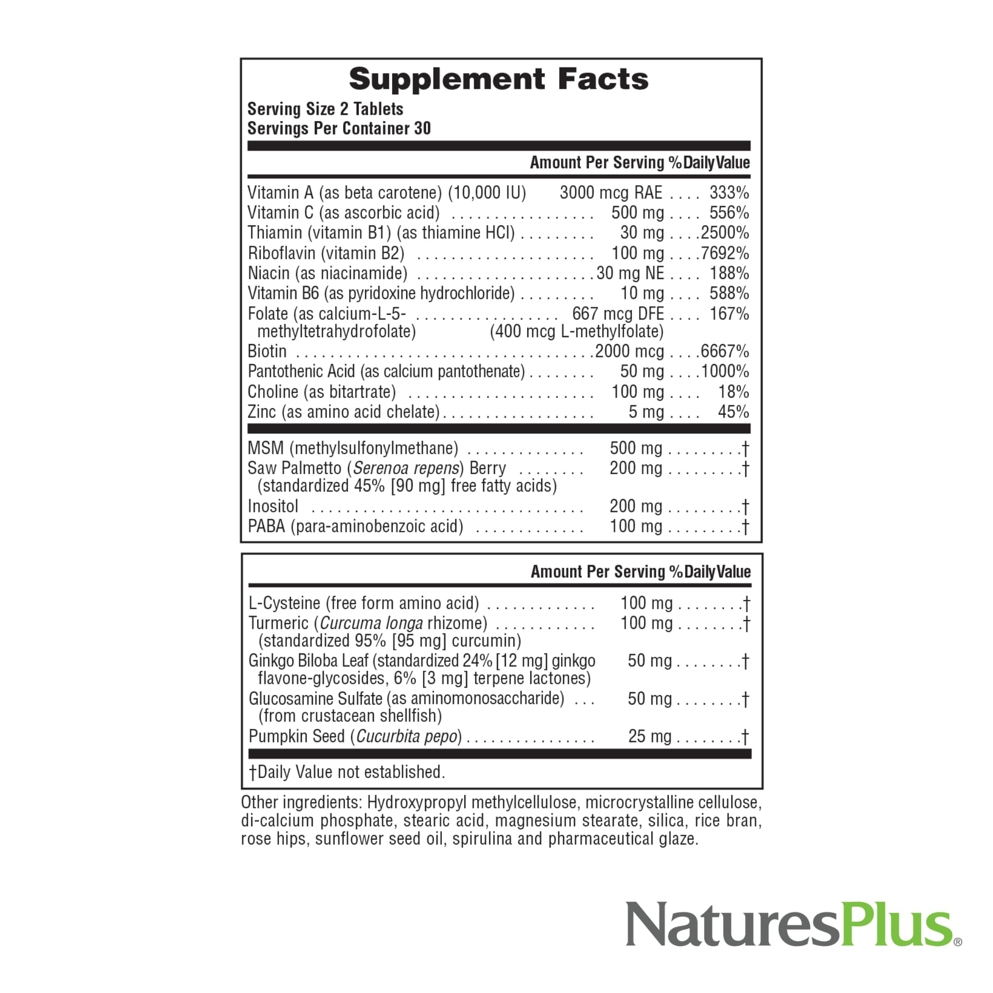 NaturesPlus Ultra Hair Plus 159g side view of packaging