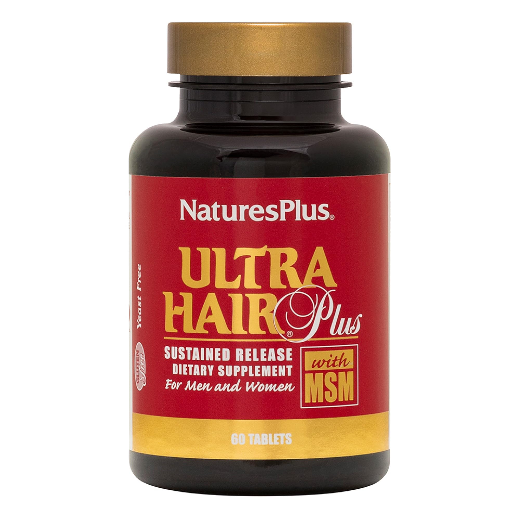 NaturesPlus Ultra Hair Plus supplement bottle front view