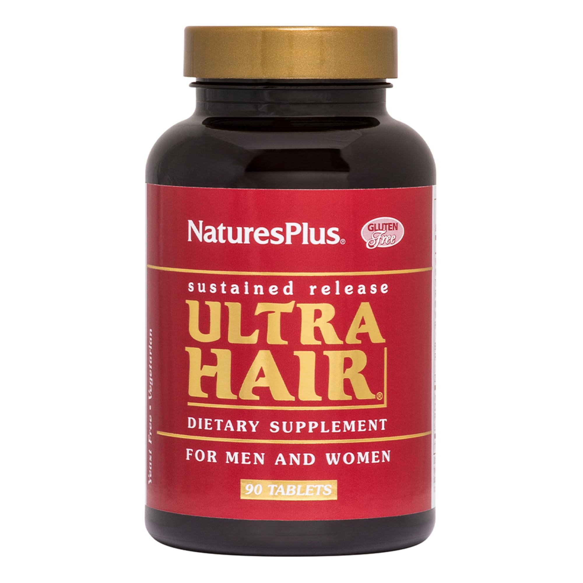 NaturesPlus Ultra Hair supplement bottle front view