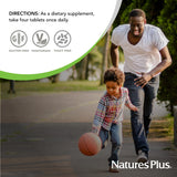NaturesPlus Ultra Hair supplement label close-up showing ingredients