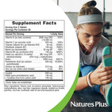 NaturesPlus Ultra Hair supplement tablets displayed on a surface