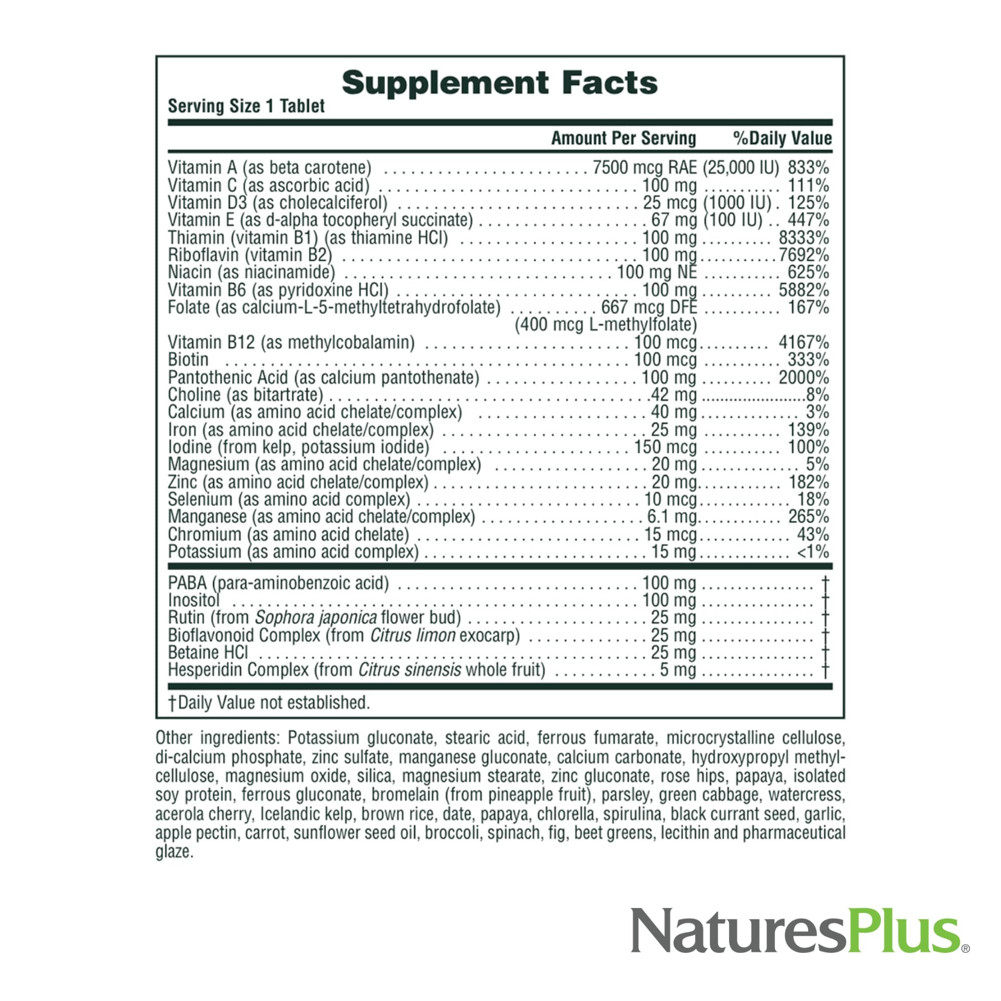NaturesPlus Ultra II Multivitamin 90 Tablets tablet close-up