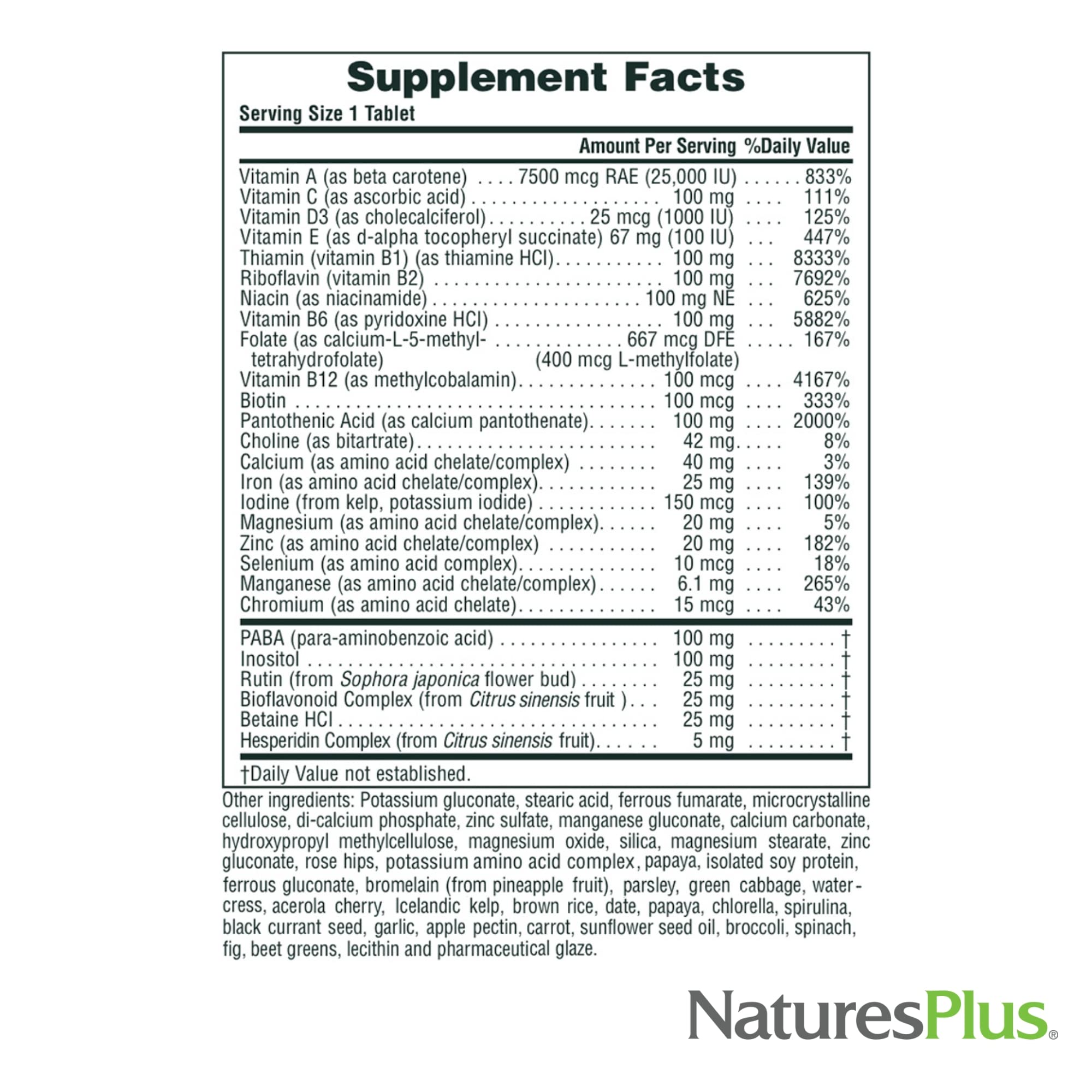 NaturesPlus Ultra II Multivitamin bottle on a kitchen counter