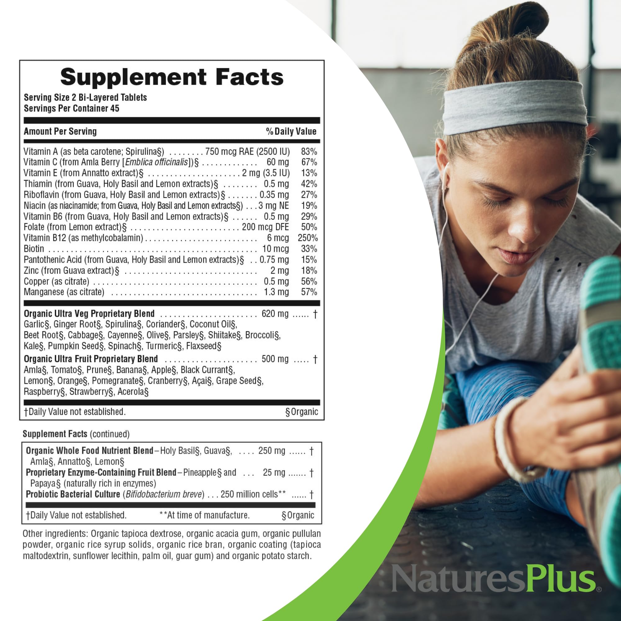 NaturesPlus Ultra Juice Whole Food Multivitamin packaging