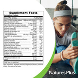 NaturesPlus Ultra One Daily Iron-Free Multivitamin capsules on a surface