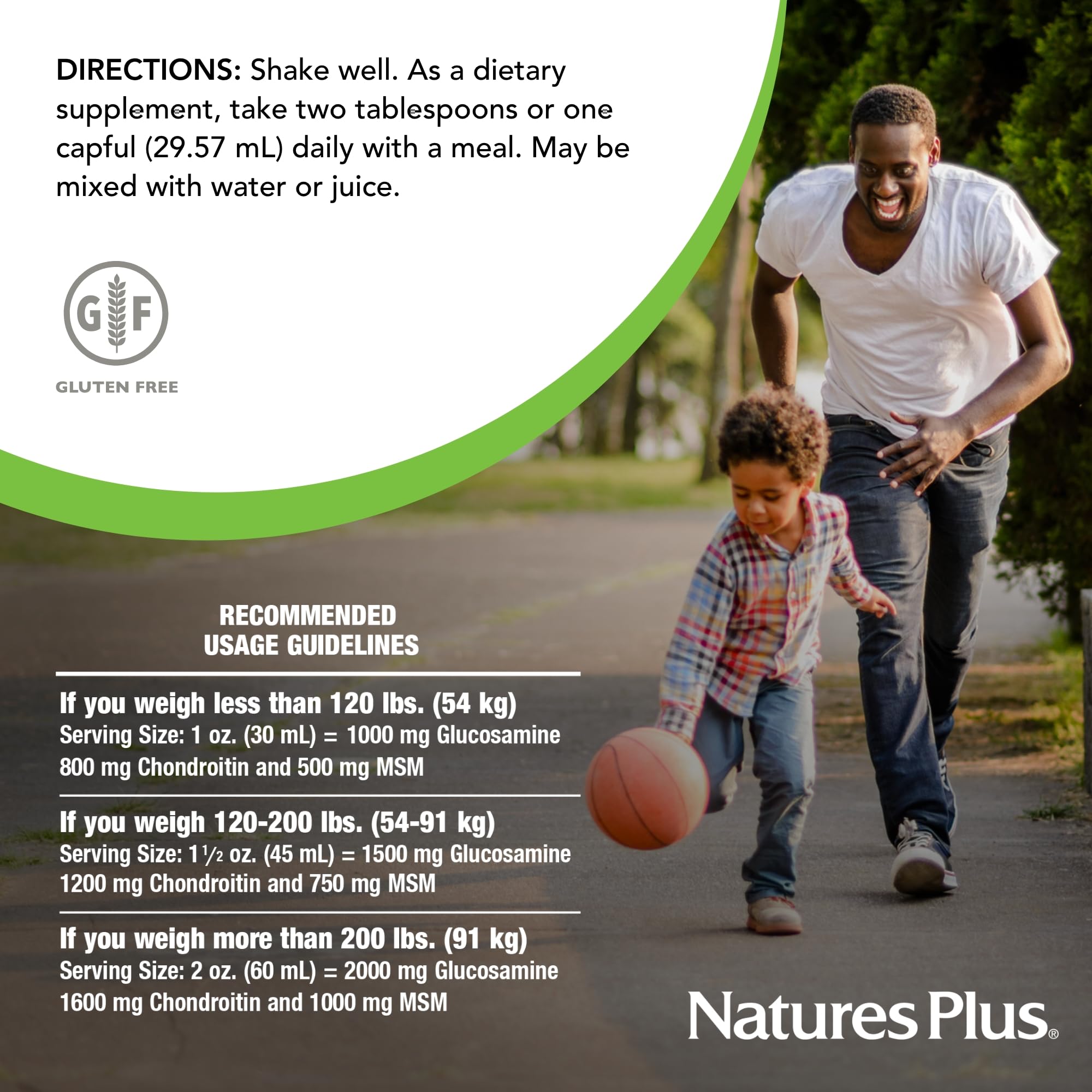 NaturesPlus Ultra Rx-Joint Liquid 1111g nutritional information label