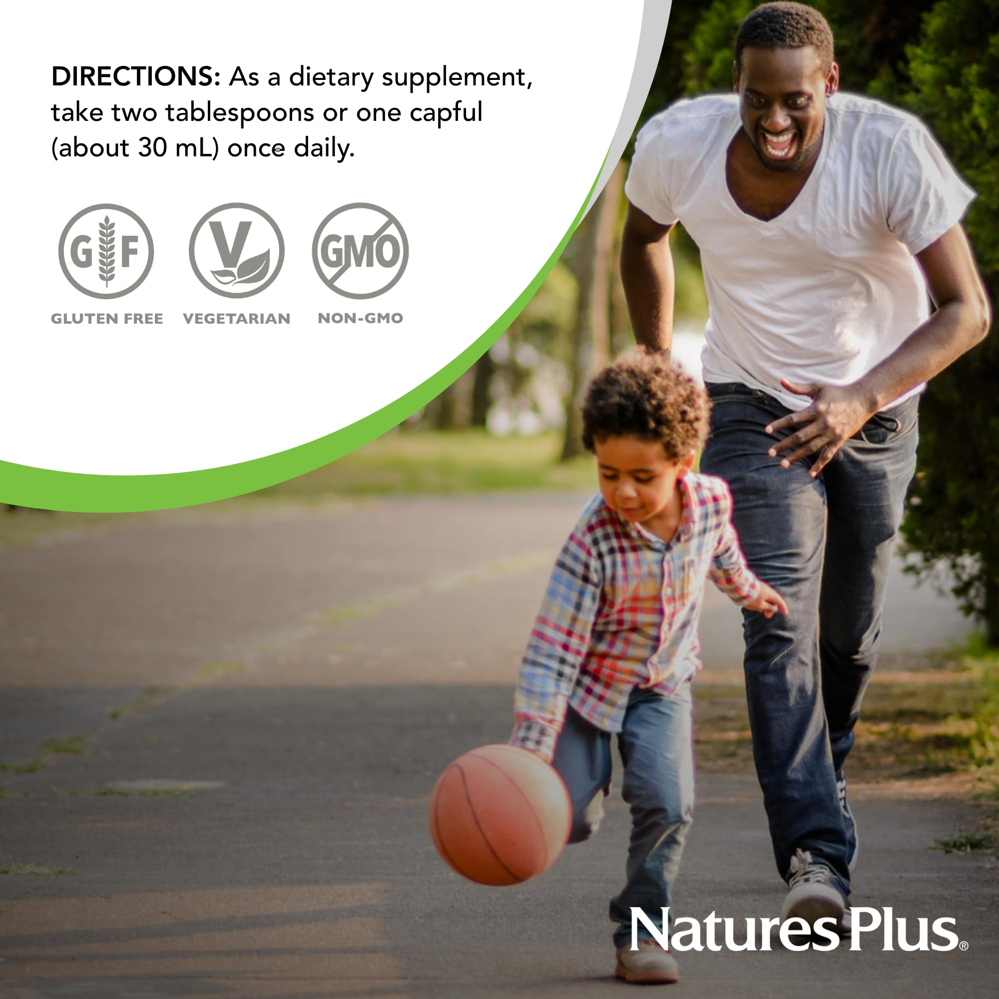 NaturesPlus Ultra Source of Life Liquid Multivitamin packaging details