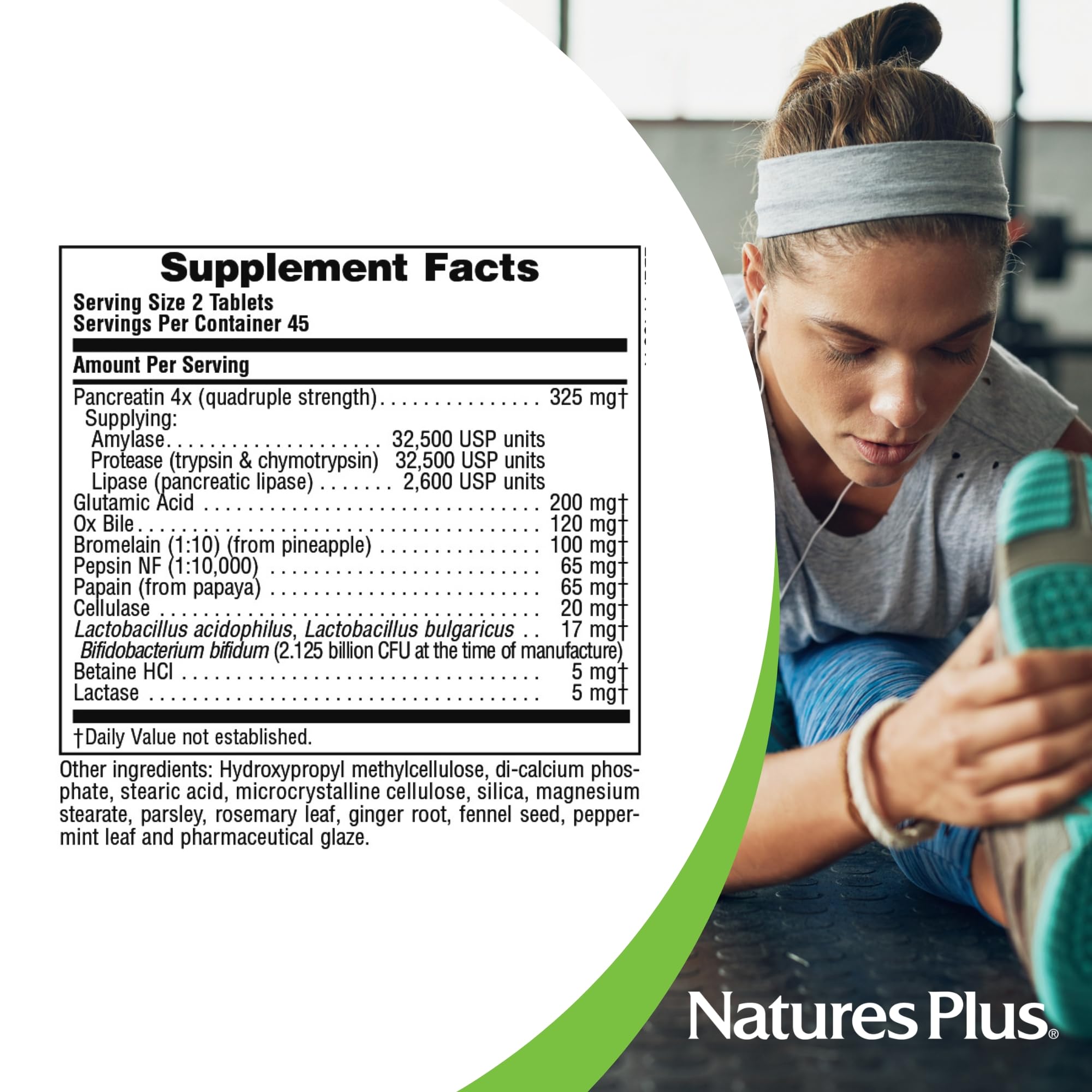 NaturesPlus Ultra-Zyme Multi-Enzyme Supplement packaging design
