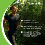 NaturesPlus Vitamin A 10,000 IU back view with ingredient list