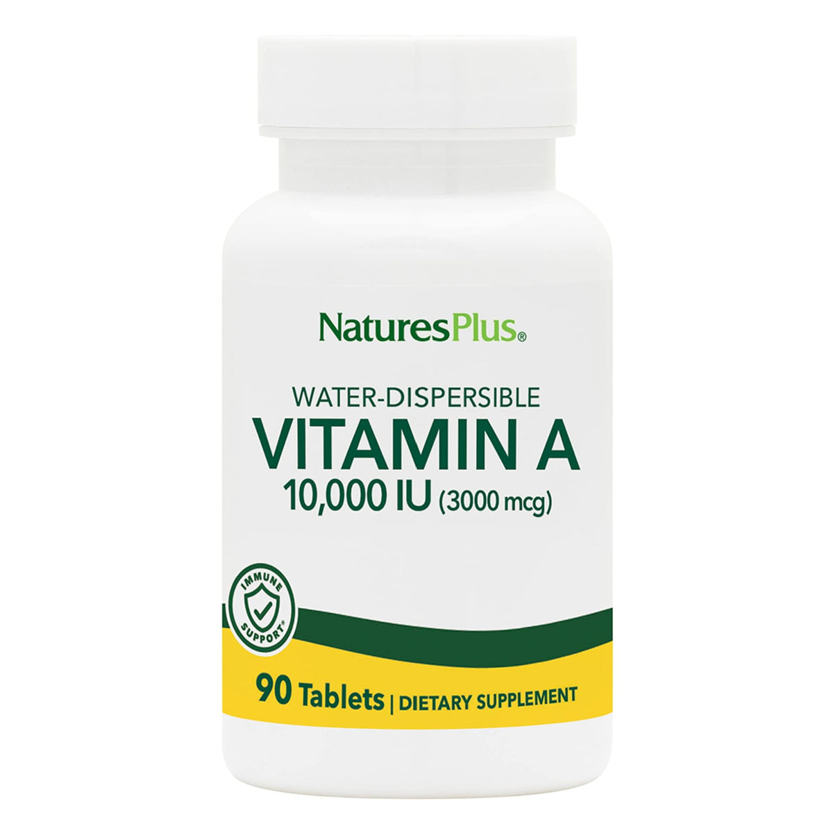 NaturesPlus Vitamin A 10,000 IU front view with packaging