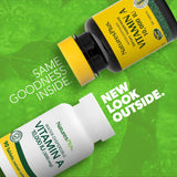 NaturesPlus Vitamin A 10,000 IU side view of the bottle