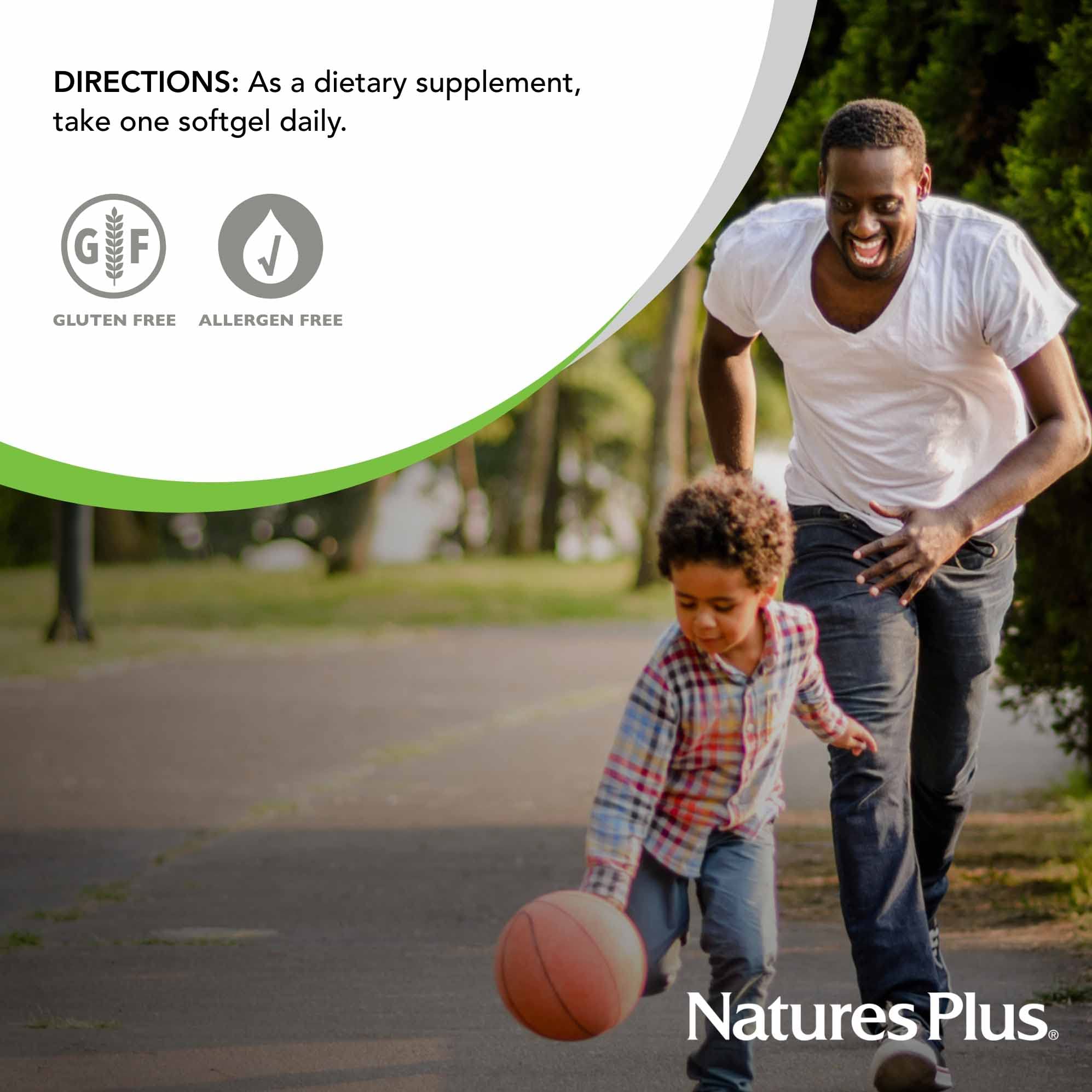 NaturesPlus Vitamin D3 softgels close-up of the capsule