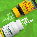 NaturesPlus Vitamin D3 softgels packaging side view