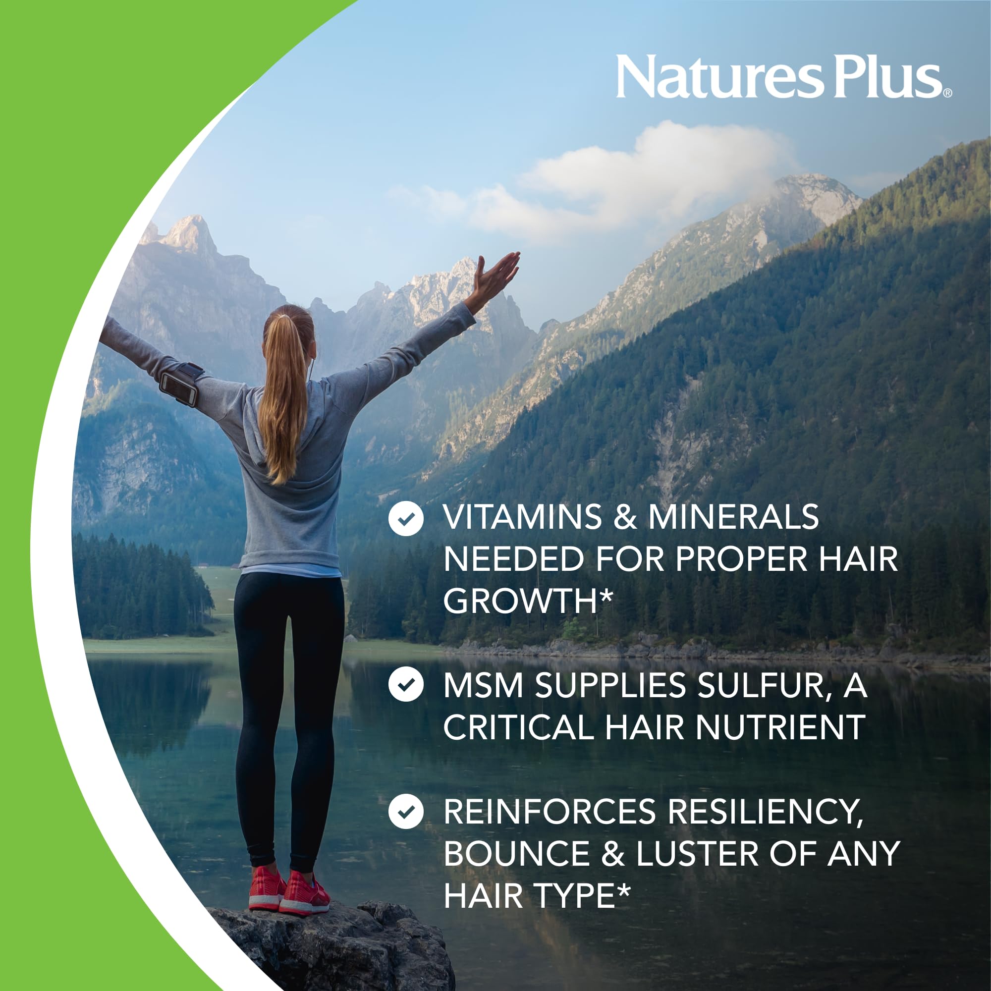 NaturesPlus Women’s Ultra Hair Plus 499g capsule close-up