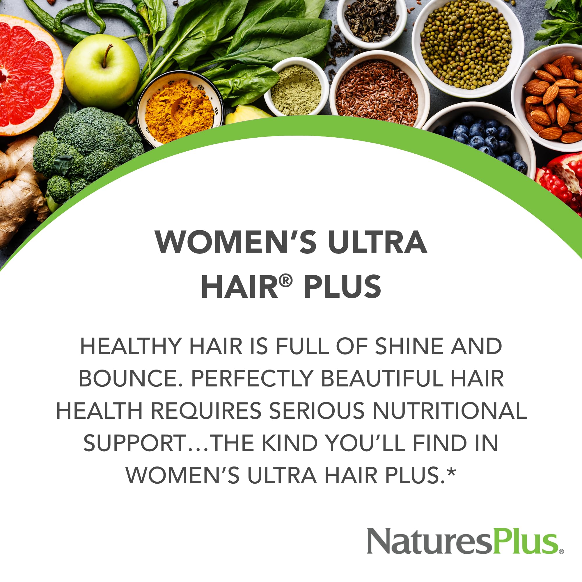 NaturesPlus Women’s Ultra Hair Plus 499g side view