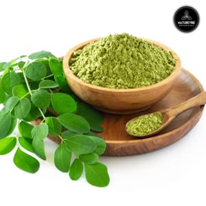 Naturevibe Botanicals Moringa Powder 2lb with measuring scoop