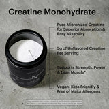 NATUREVOL Creatine Monohydrate mixed in a glass of water