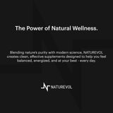 NATUREVOL Creatine Monohydrate powder on a kitchen counter
