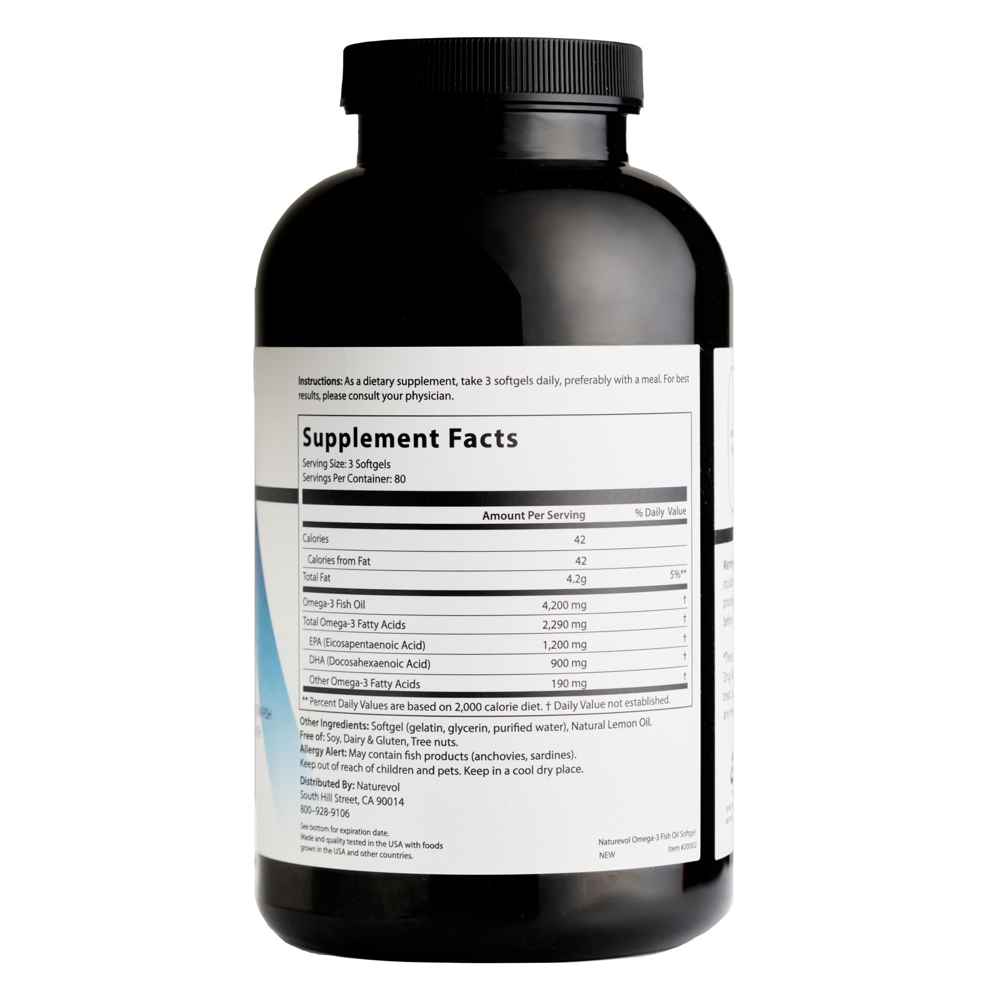 NATUREVOL Omega-3 Fish Oil Softgels in a lifestyle setting